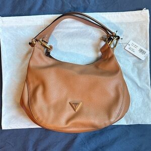 Guess Tan Leather Hobo Bag
